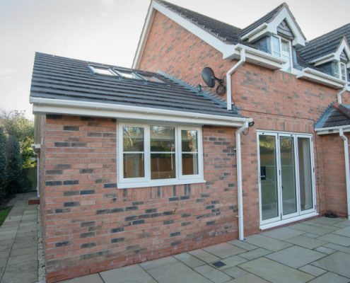 Extension added to side of house rear